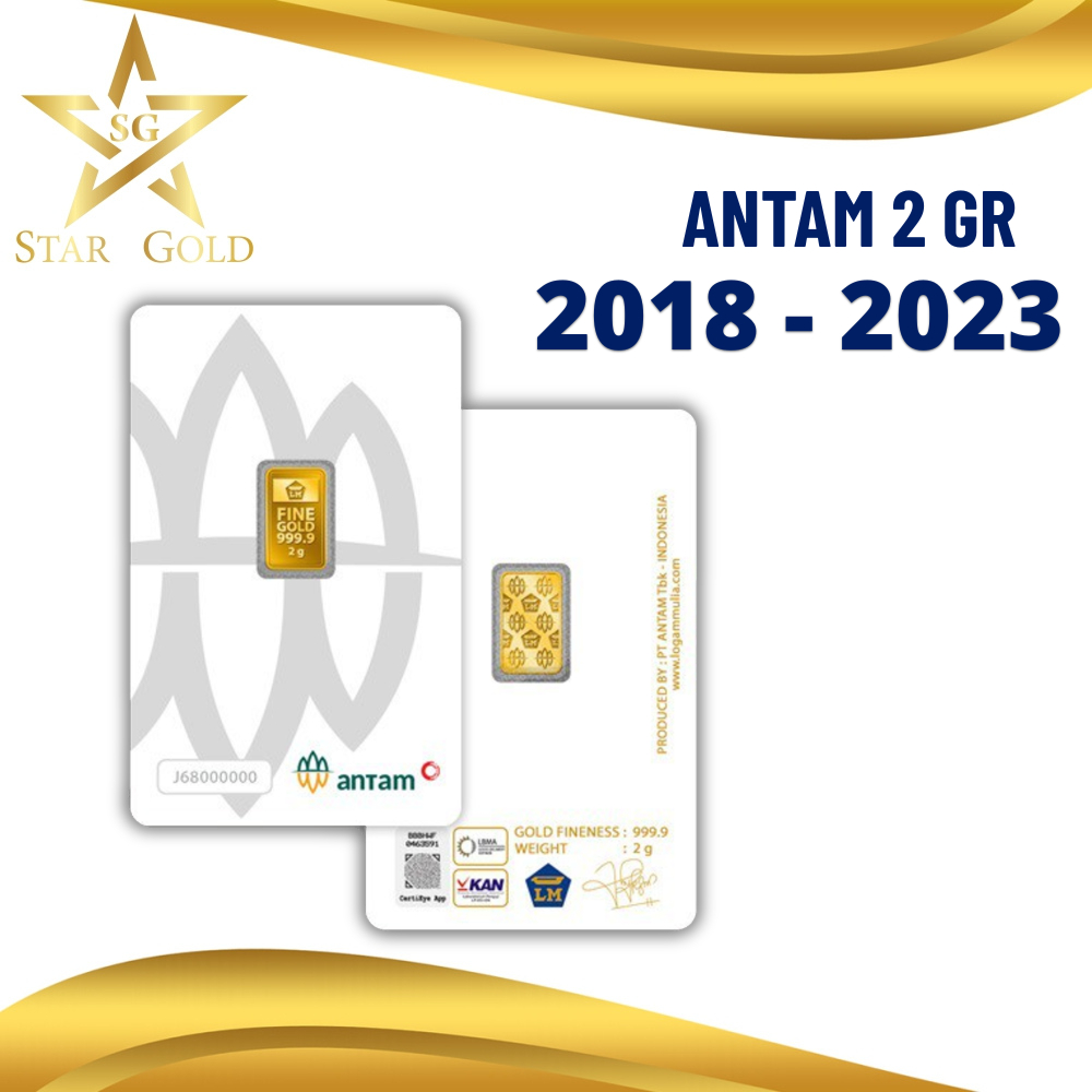 Star Gold Logam Mulia Antam Press ( LM ) 2 GR  2018 - 2023