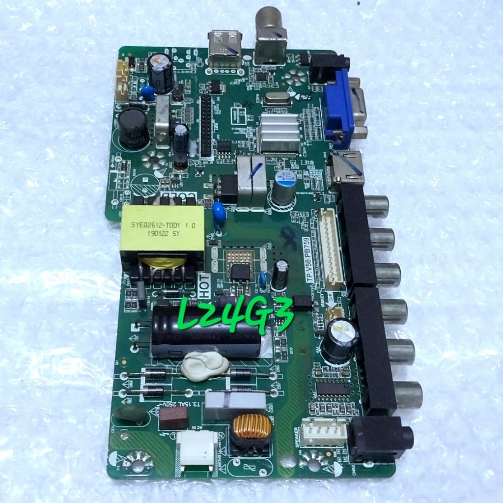 MB MOBO MESIN TV LED CHANGHONG L24G3 24G3 ORIGINAL MAINBOARD MOTHERBOARD