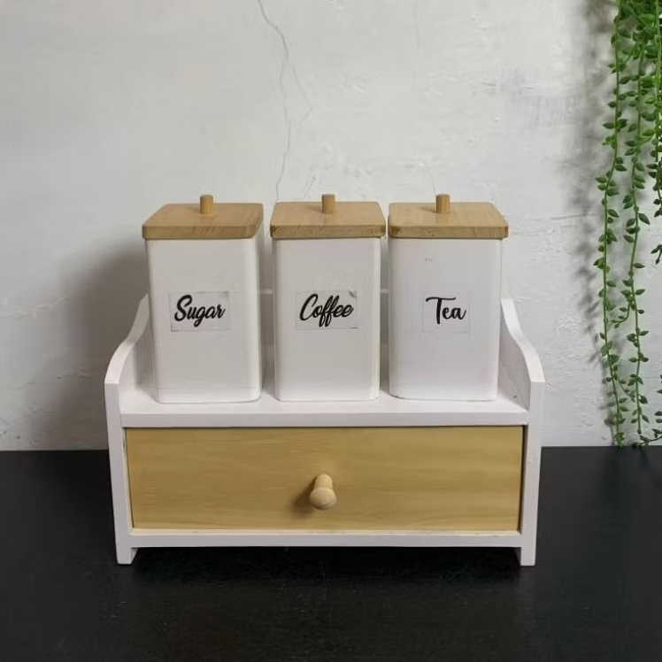 COZY pendek body putih laci natural 1 laci Aesthetic - Rak Serbaguna Aesthetic