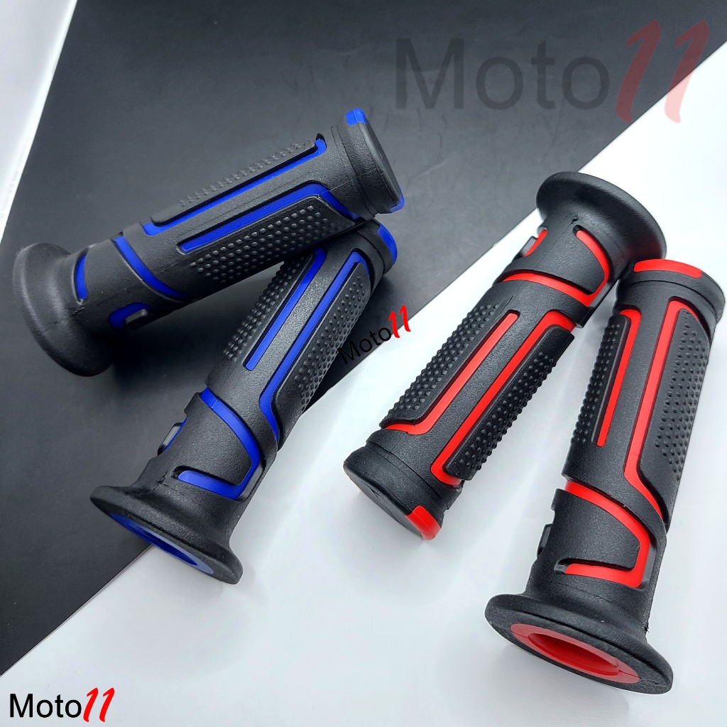 Hand grip Robot - grip stang motor variasi list merah biru abu kuning
