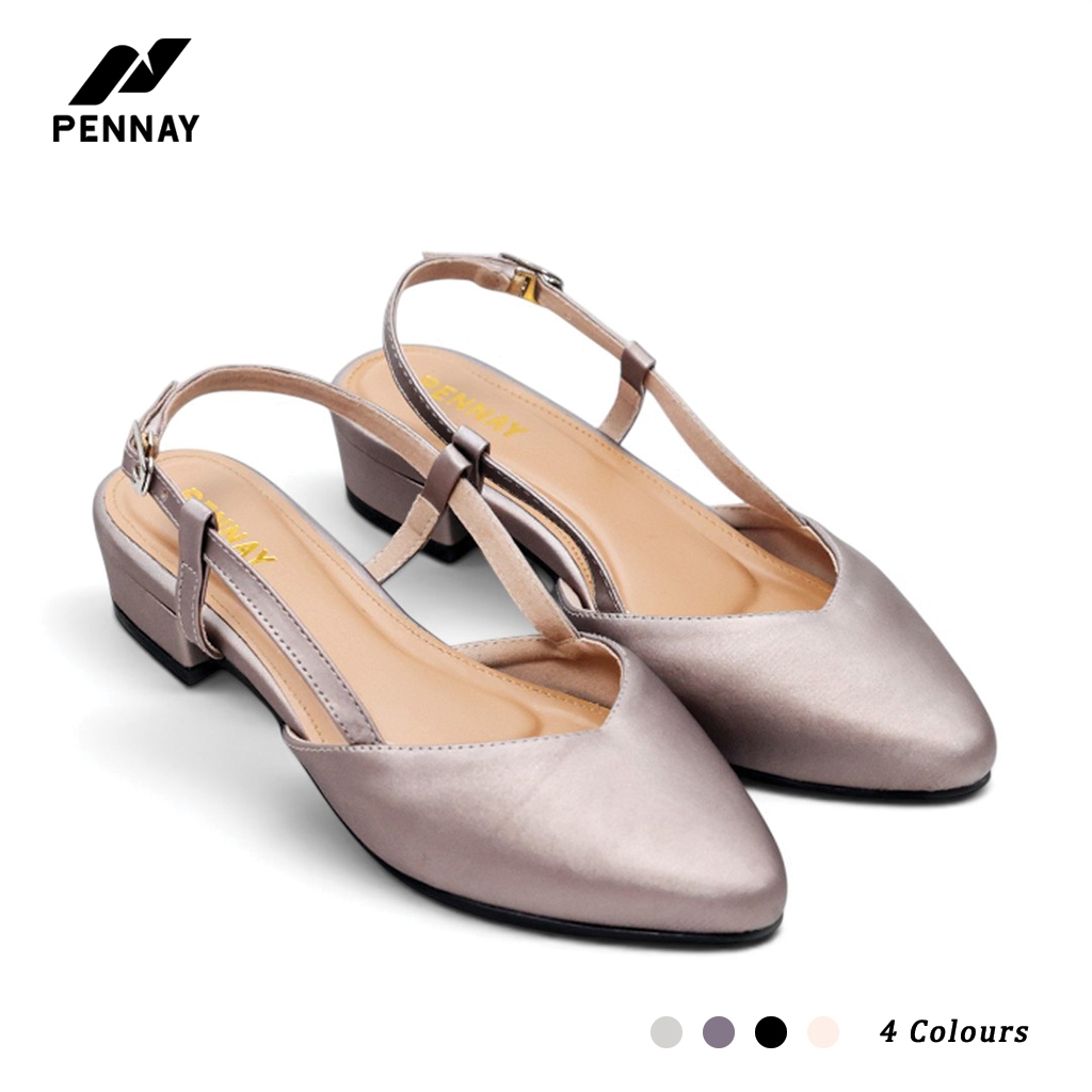 PENNAY Callista Sepatu Sandal Mules Wanita Hak 3 Cm