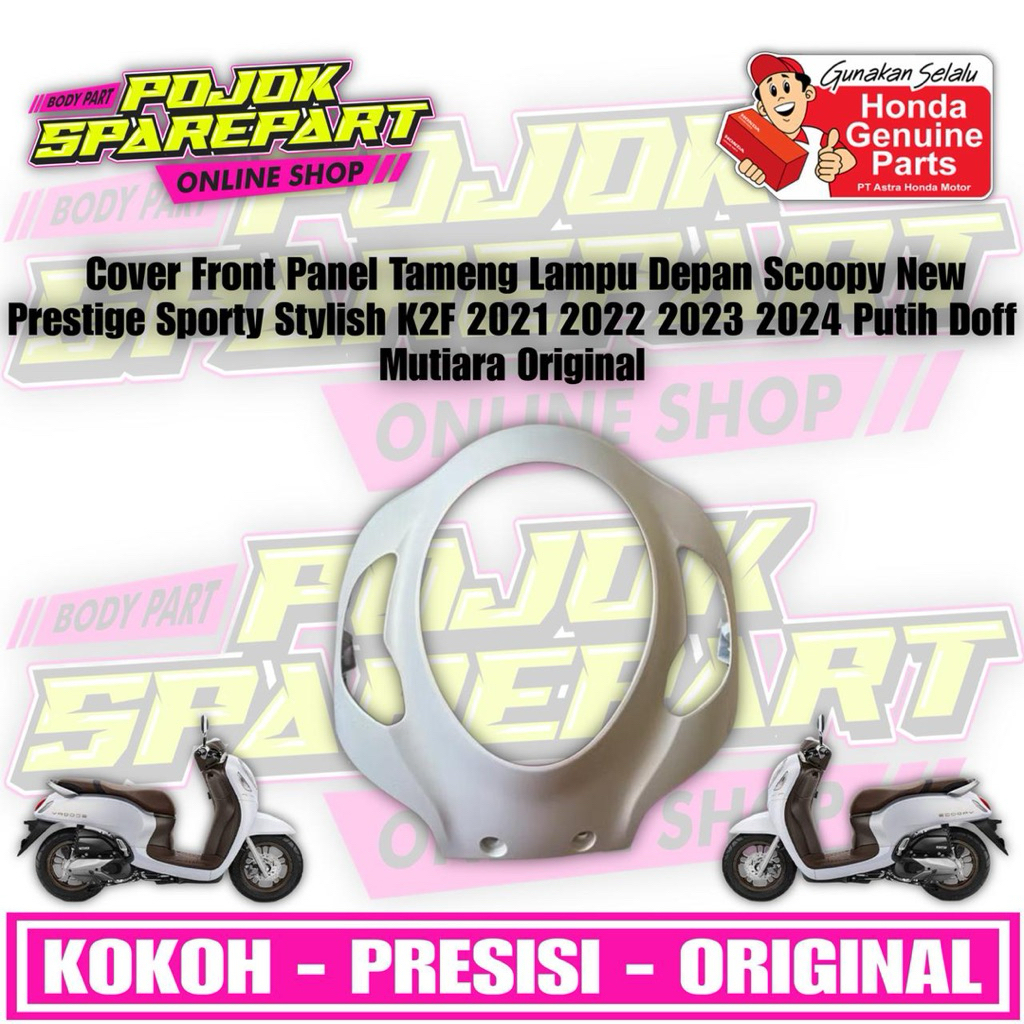 Cover Front Top Tameng Panel Body Lampu Depan Motor Scoopy New Esp Prestige Sporty Stylish K2F 2021 