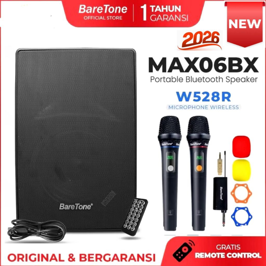 Speaker Portable Baretone Max06bx Original Speaker Baretone 6inch