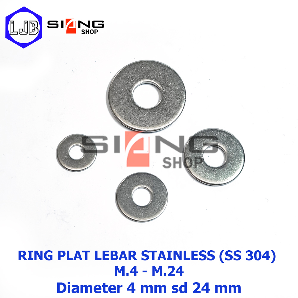 Ring Plat Lebar M4-M8 Stainless 304