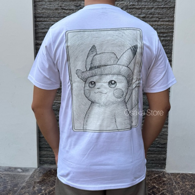 Baju Pokemon Pikachu Van Gogh Art Kaos Anime