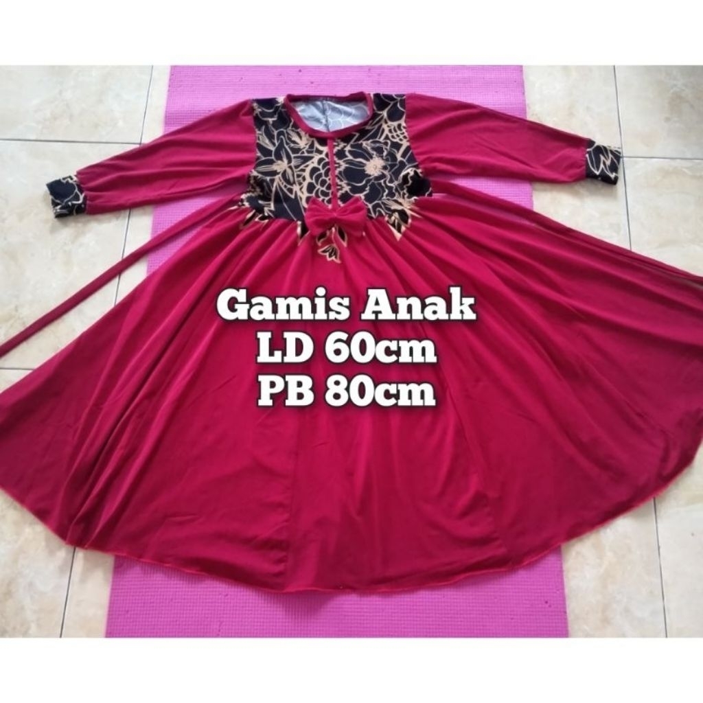 GAMIS ANAK PEREMPUAN PL / GAMIS BAJU YULI PL / BUSANA MUSLIM ANAK PEREMPUAN PL / GAMIS ANAK TK / BAJ