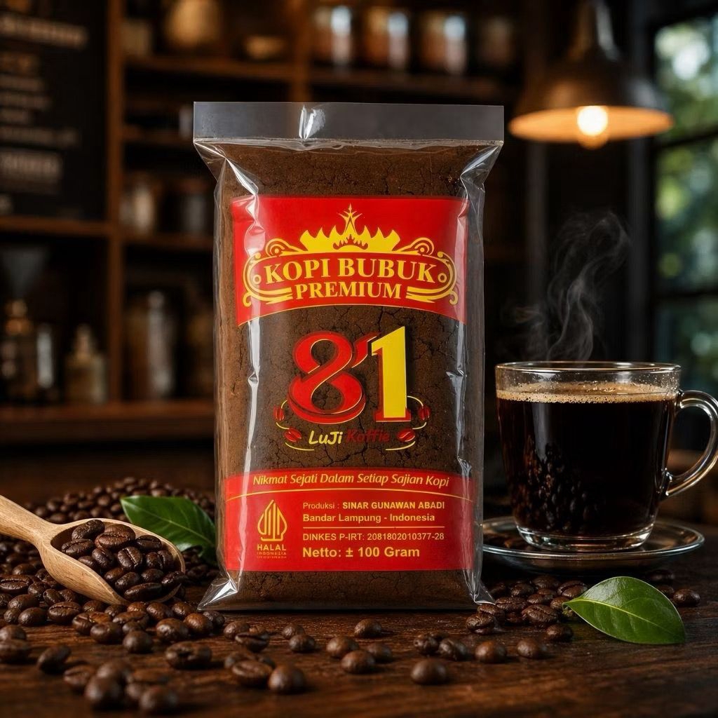Premium Kopi Lampung Kopi Bubuk Cap 81Produksi Lampung 100gr | Kopi Bubuk | Kopi Lampung