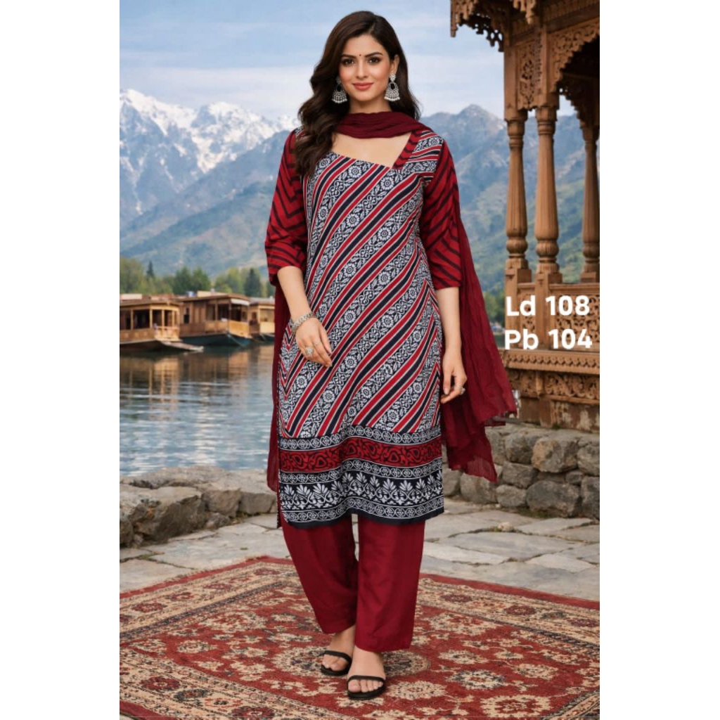 Baju India Kurti set kurta wanita  Bollywood kostum katun