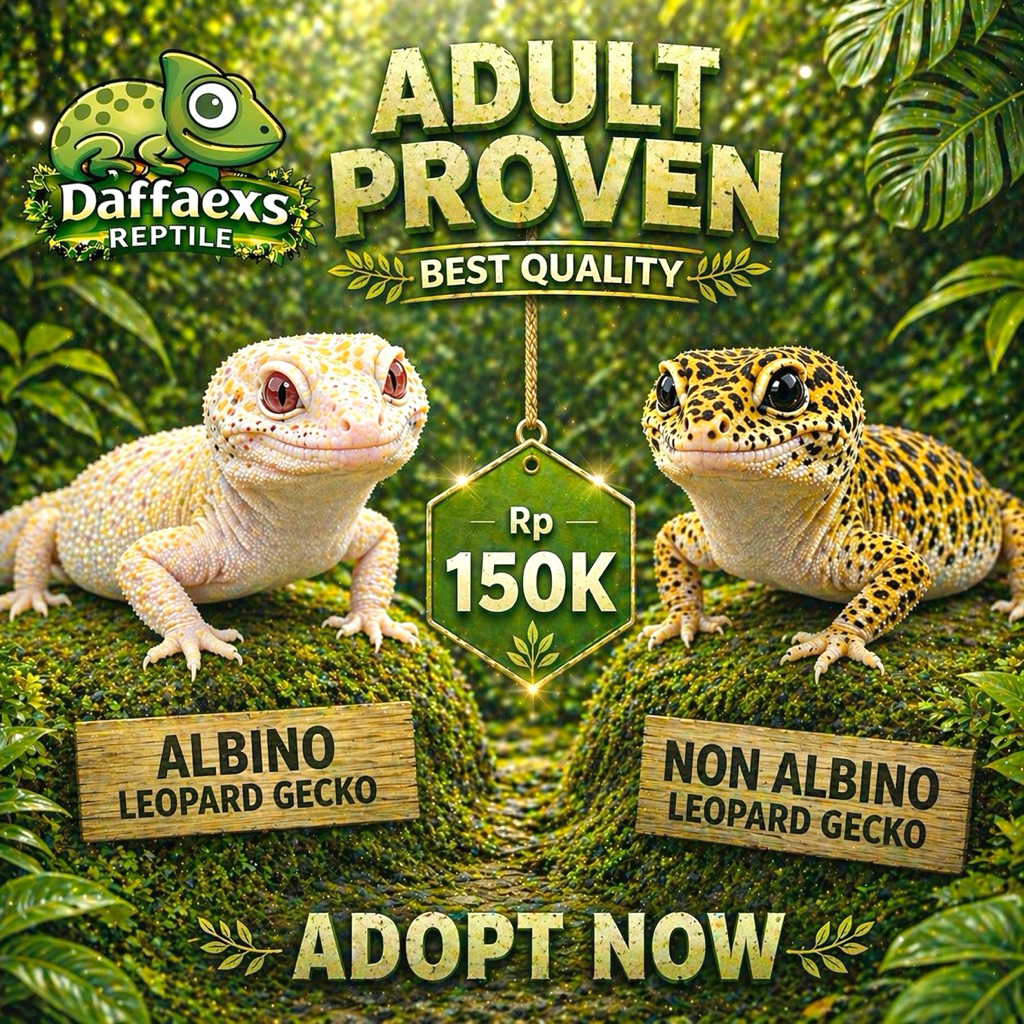 Mainan Leopard Gecko Adult Proven – Albino & Non Albino