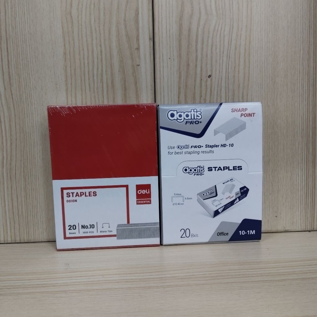 [1 PACK] STAPLES DELI / AGATIS No.10 || isi staples No.10 ISI 20 BOX