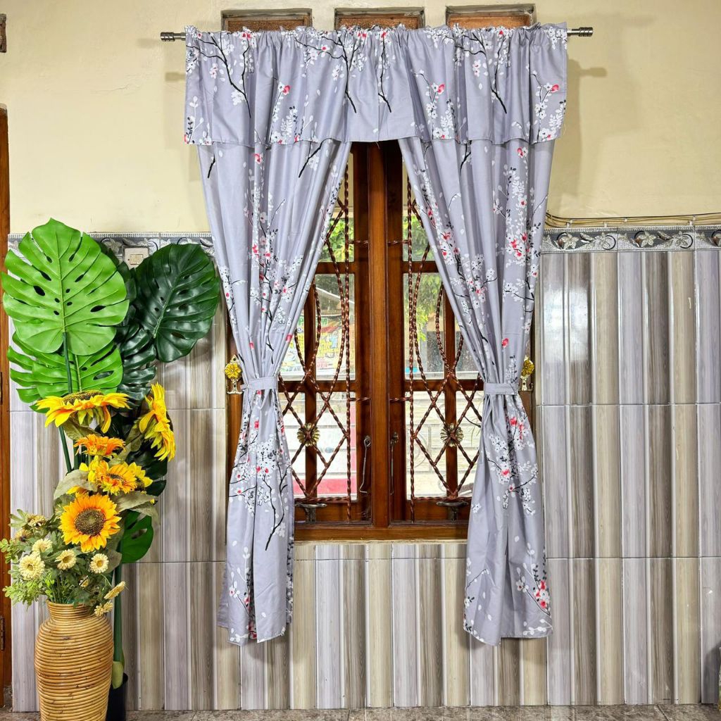 Gorden Serut Rumbai Buat Jendela & Pintu Motif Terbaru Minimalis