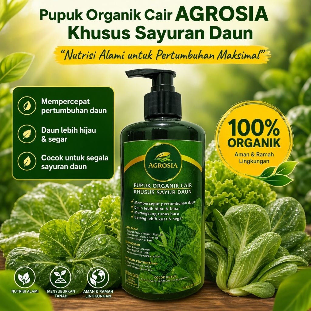 pupuk organik cair untuk daun dan sayuran // AGROSIA Pupuk Organik Cair