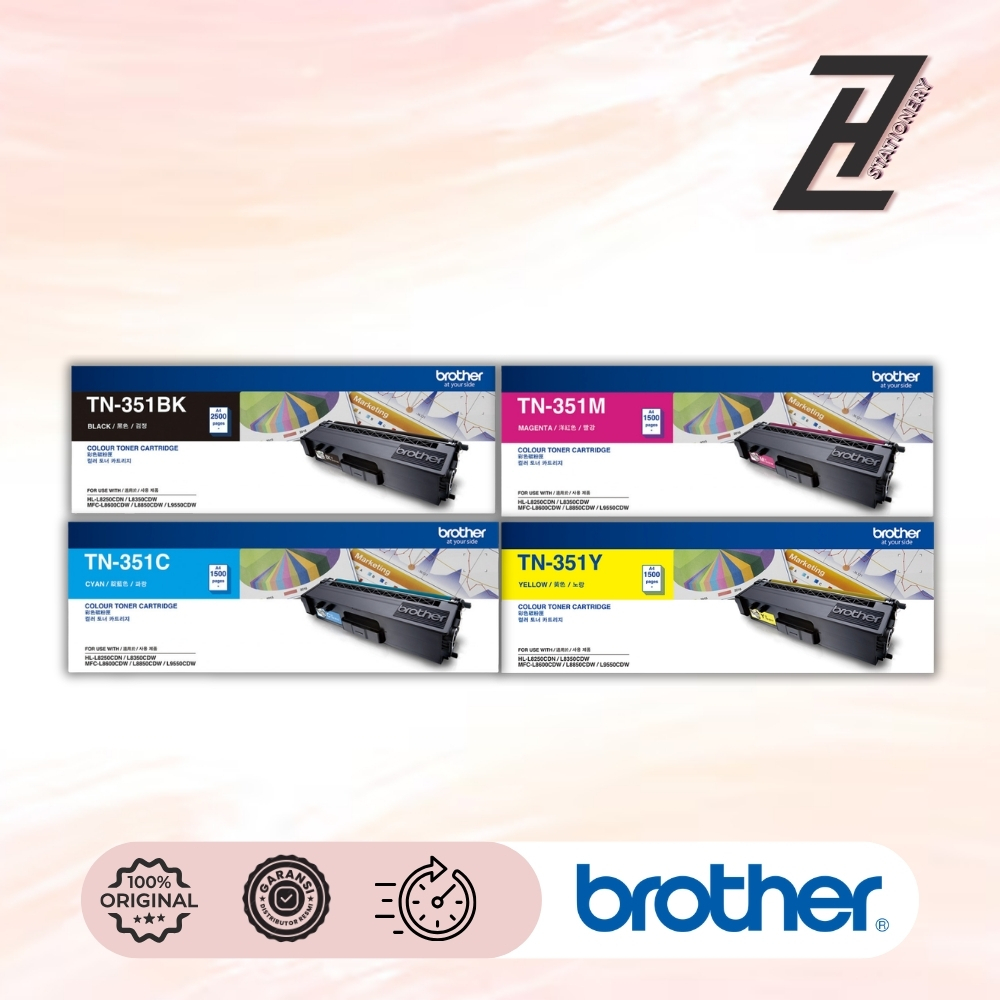 BROTHER ORIGINAL TONER TN-351 BKCMY For Printer HL-L8250CDN  HL-L8350CDW  MFC-L8600CDW  MFC-L8850CDW