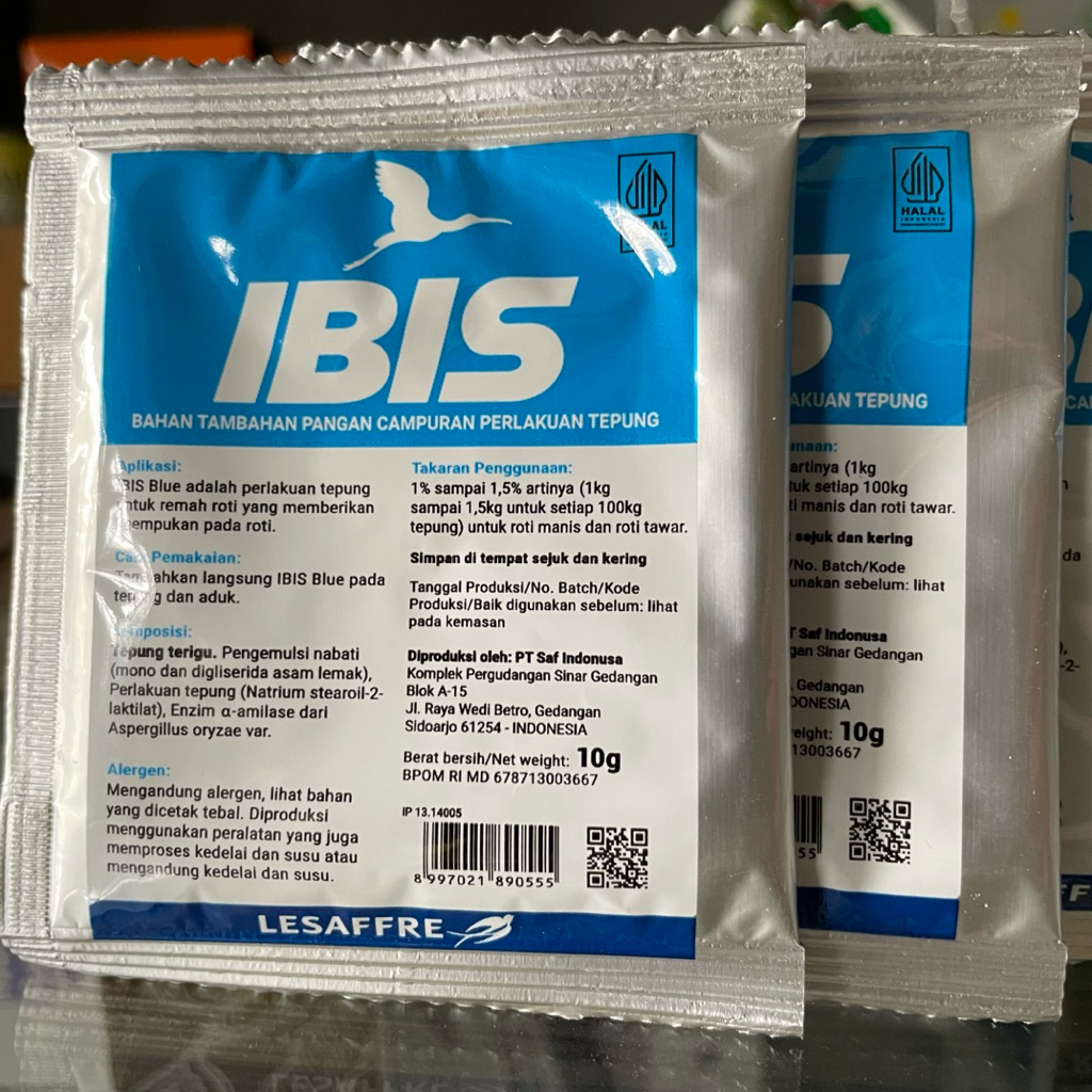 Pelembut Roti Ibis Blue 10gr / Ibis Blue Sachet 10gr