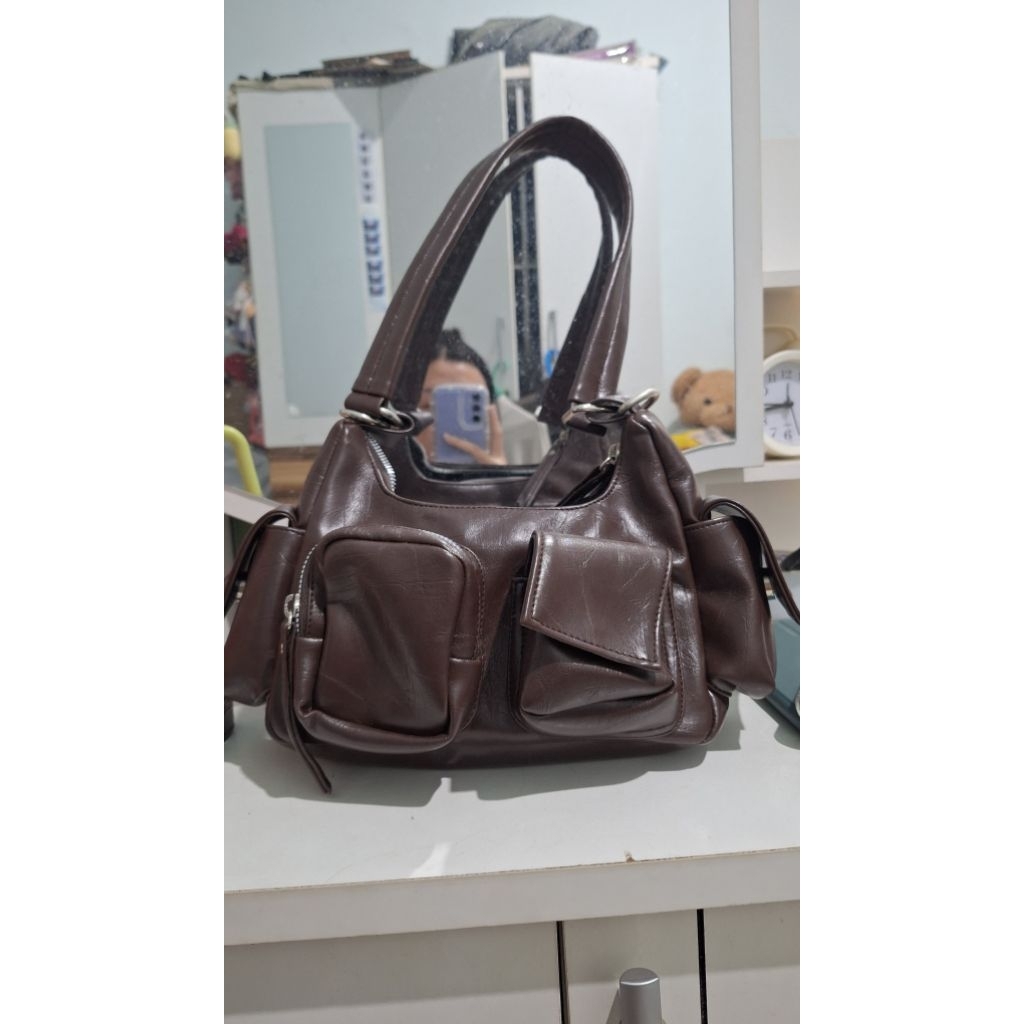 TAKO BAG KONA BAG WARNA BROWN LIKE NEW