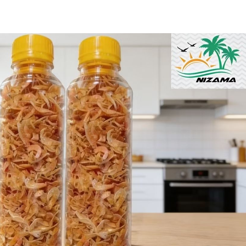 Udang kering pakan ikan canna/Udang kering/udang kering kemasan botol 250ml/udang kering pakan kura 