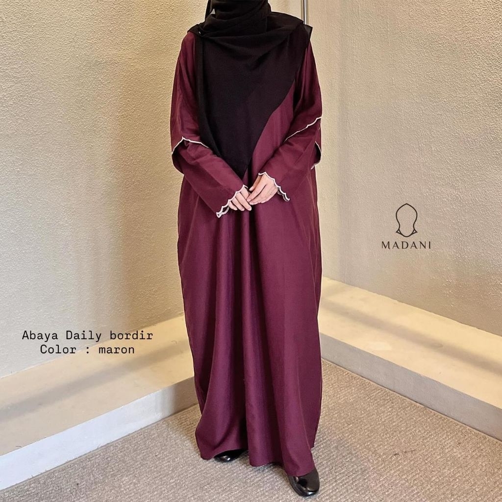 MADANI THELABEL ABAYA DAILY BORDIR NEW SERIES ABAYA MADANI NEW SERIES BORDIR