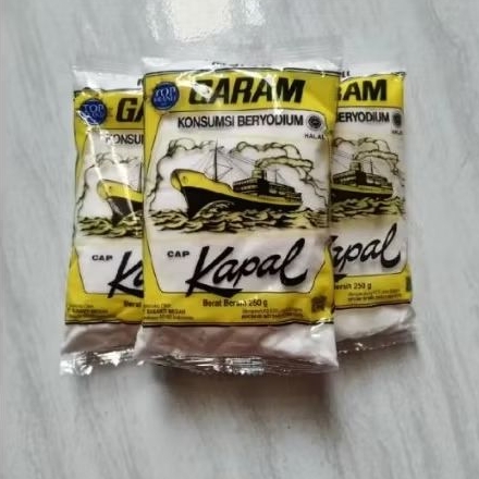Garam Beryodium Cap Kapal 250g - Garam Dapur Beryodium Praktis untuk Memasak