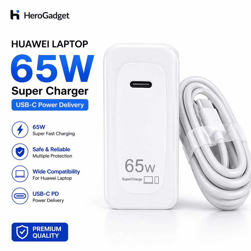 Charger Laptop Huawei 65W 90W Matebook D14 Type C