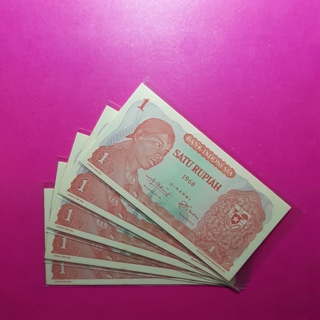 uang kuno 1 rupiah sudirman 1968