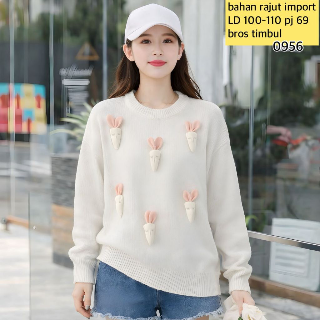 Blouse Rajut Lengan Panjang Import Blouse Rajut Kekinian Import Pakaian Rajut Import Ootd Rajut Baju