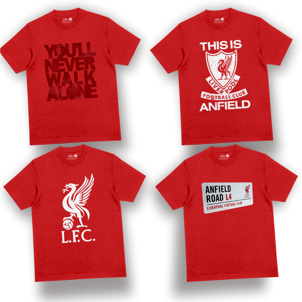 Kaos Casual Liverpool FC Fans Series keren Combed 30s Premium Dewasa