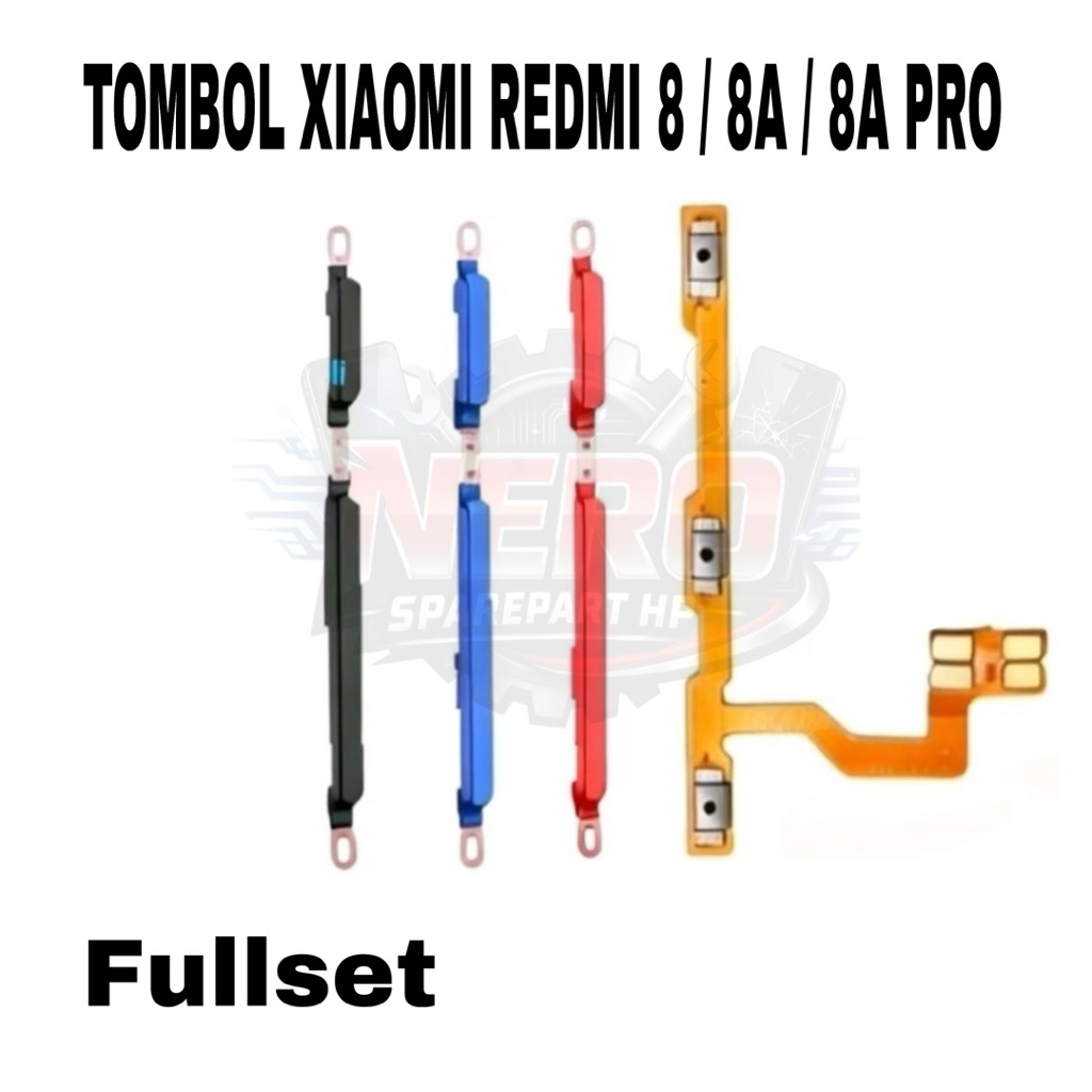 BUTTON ON OFF + VOL XIAOMI REDMI 8 / TOMBOL ON OFF XIAOMI REDMI 8 / 8A 8A PRO + FLEXIBLE ON OFF VOLU