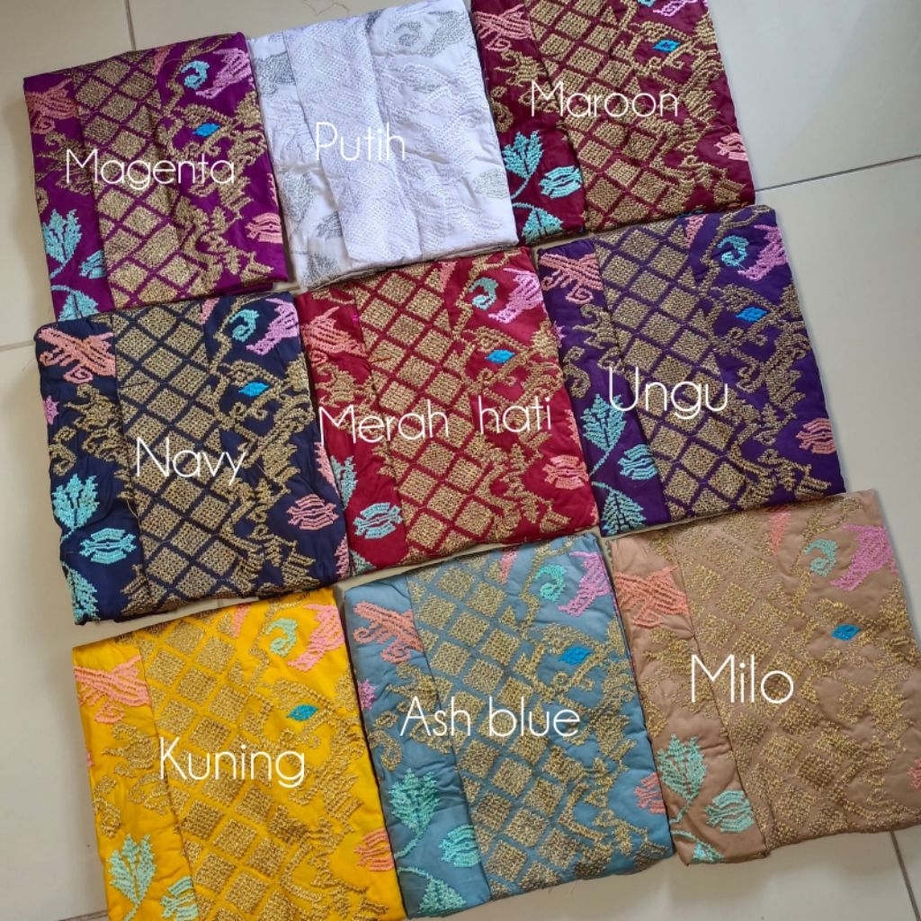 KAMEN JADI BORDIR SONGKET PREMIUM STRECH ARJUNA/ ROK BORDIR SONGKET BALI// KAMEN JADI BALI