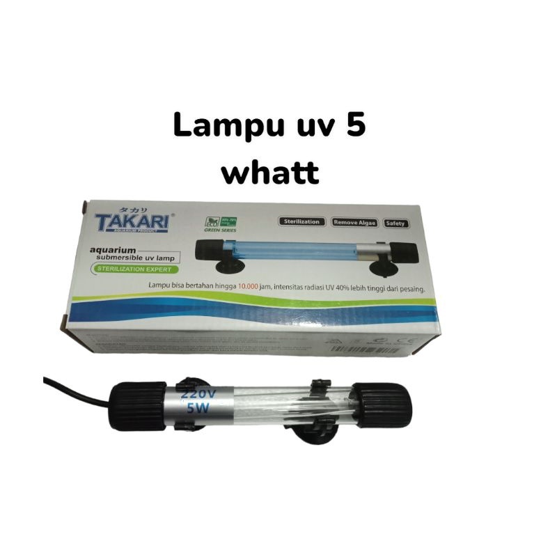 lampu uv takari 5 watt lampu celup uv aquarium kolam