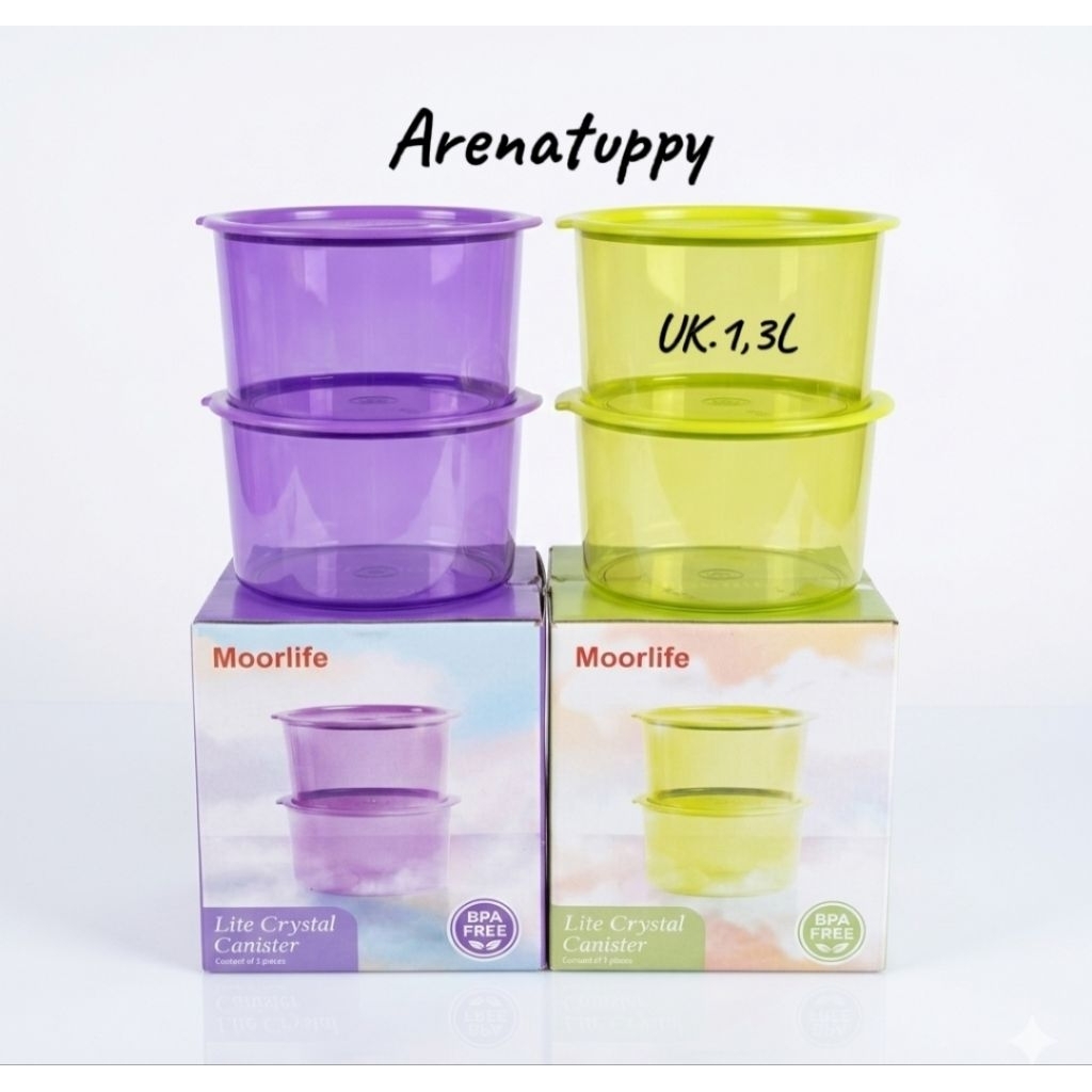 TOPLES LITE CRYSTAL CANISTER HIGH, MINI UK.1,3L ORI MOORLIFE