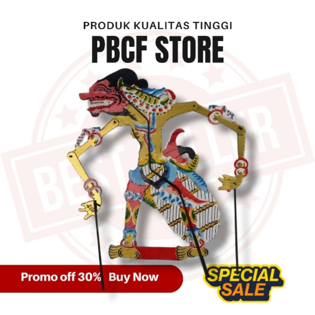 PBCF STORE wayang kulit kertas Buto Cakil 30cm mainan anak