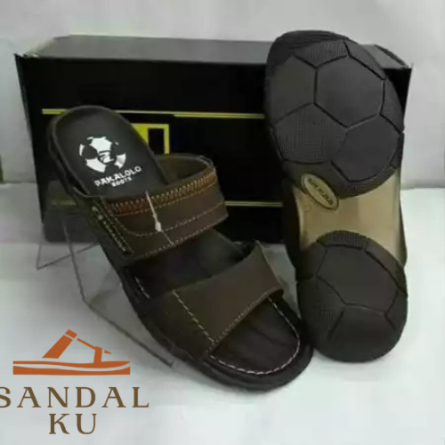 Sandal Kulit PAKALOLO  - Sandal Kulit Pria PAKALOLO TERBARU MODEL Slide