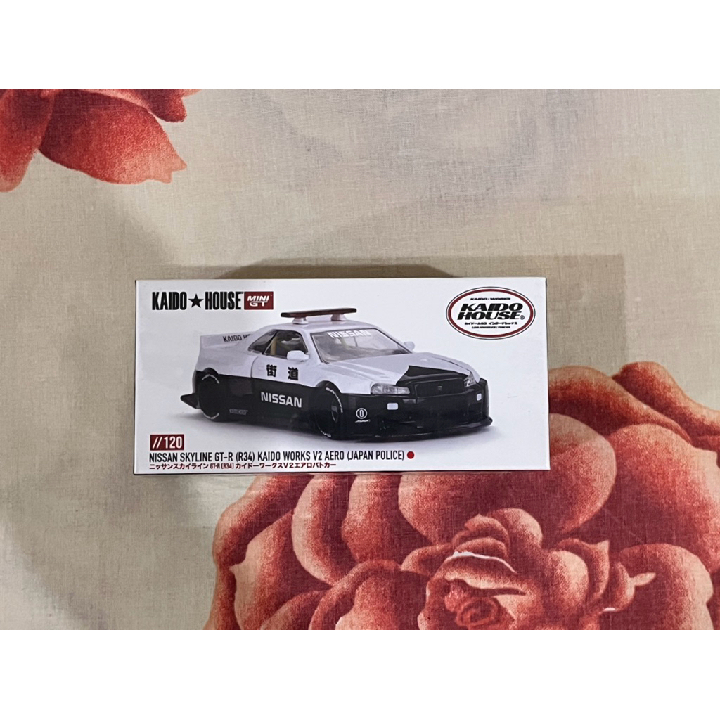 Kaido House x Mini GT Nissan Skyline R34 Japan Police (Unsealed)