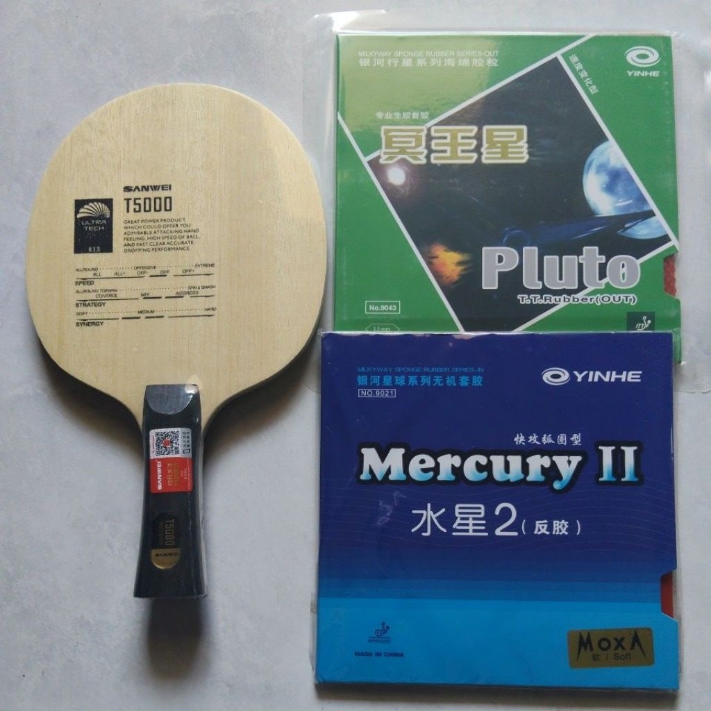 Bet rakitan blade sanwei t5000 ruber marcury II DAN Bintik medium Yinhe pluto