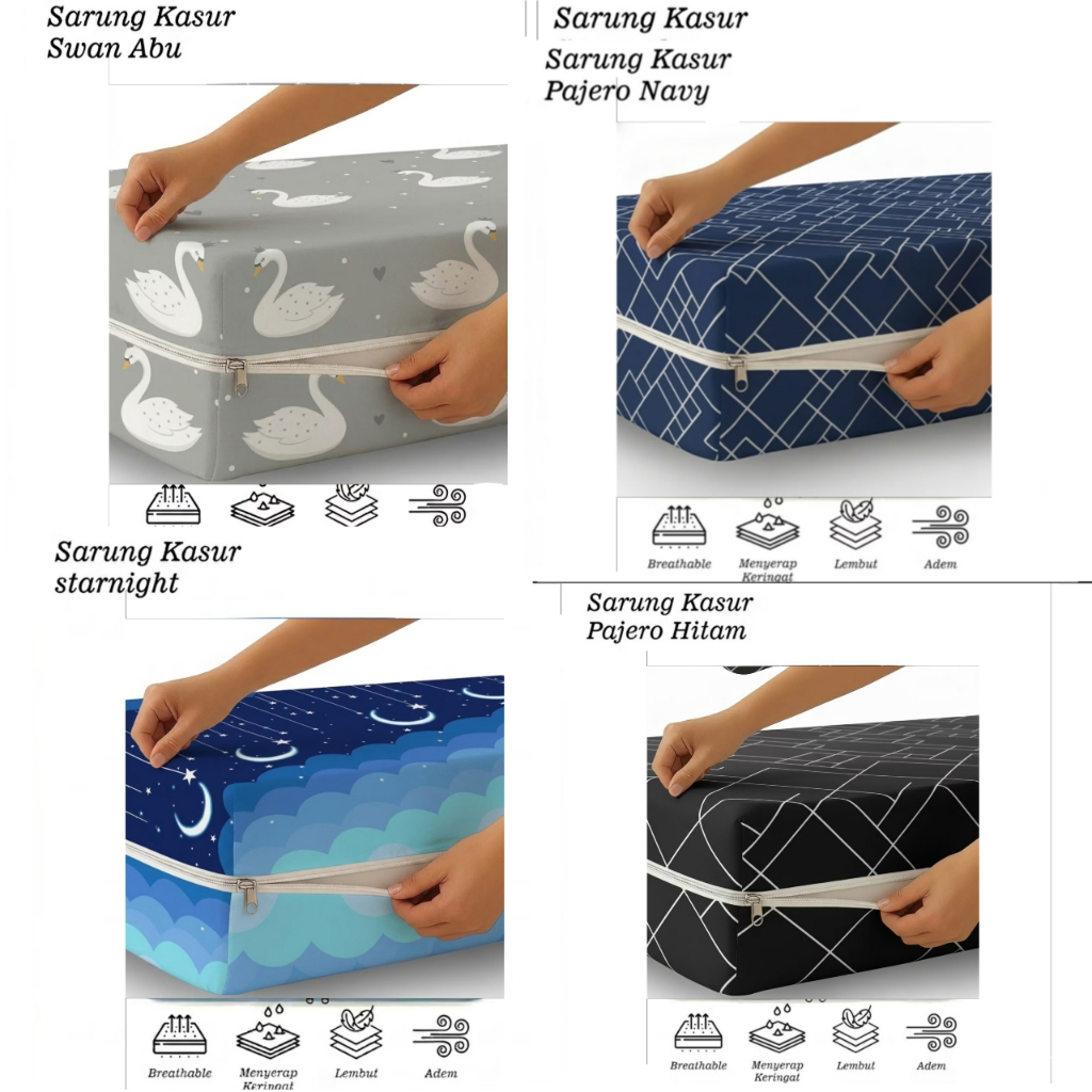 Sarung Kasur Busa Resleting tinggi 30 Sprei Resleting only Cover Kasur Busa 90x200 120x200 140 150 1