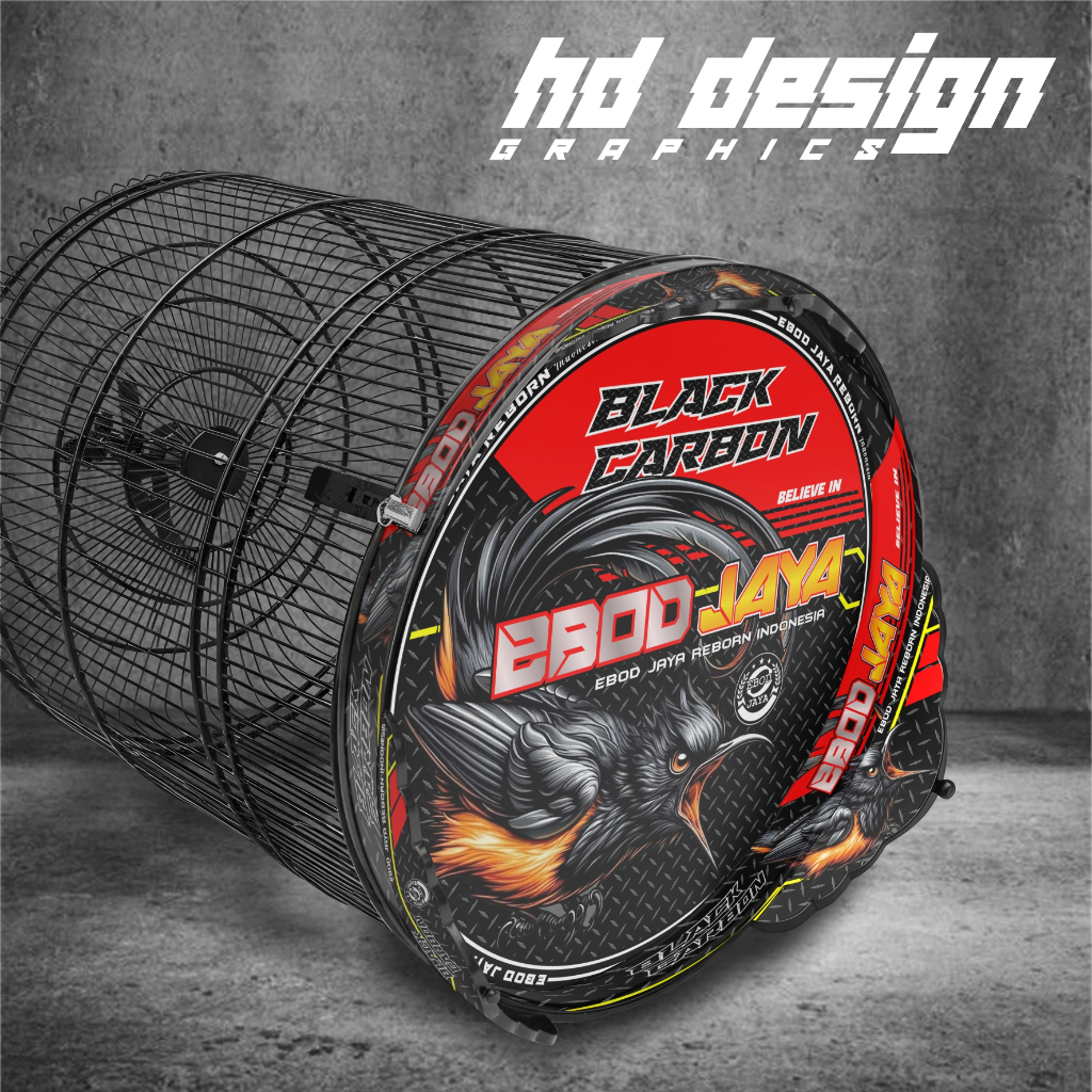 STIKER DECAL SANGKAR BURUNG MURAI MOTIF EBOD DECAL TEBOK MURAI HIGH QUALITY