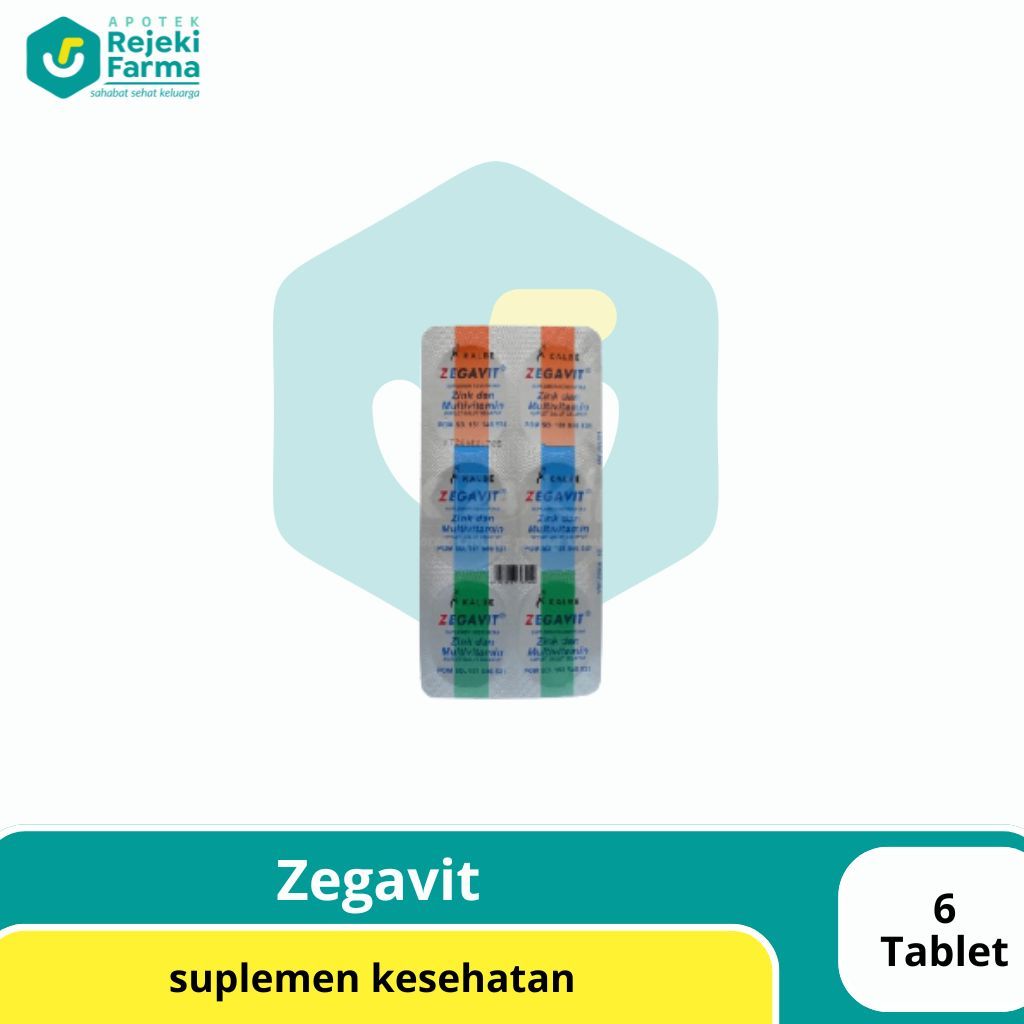 Multivitamin Zegavit 6 Kaplet - Suplemen Vitamin dan Mineral untuk Dewasa