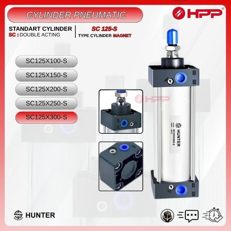 HUNTER SC125X300-S / SC125X300 / SC 125X300  STANDART CYLINDER PNEUMATIC