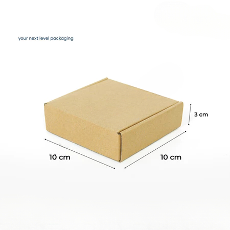 Box Mini Ukuran 10x10x3 Cm Kardus Karton Eflute Tebal Box Model Pizza Die Cut Dus Kecil