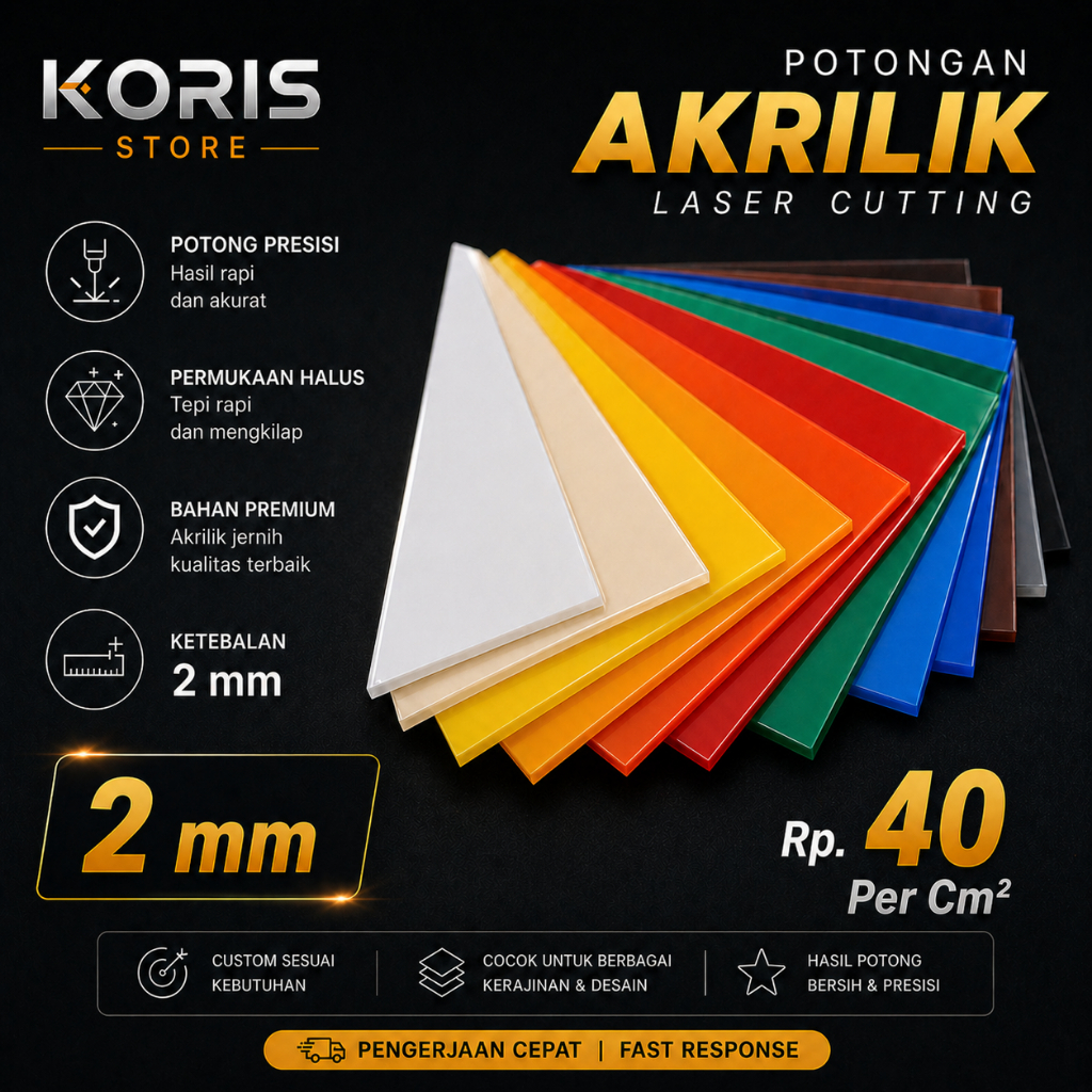 AKRILIK 2mm ( WARNA )