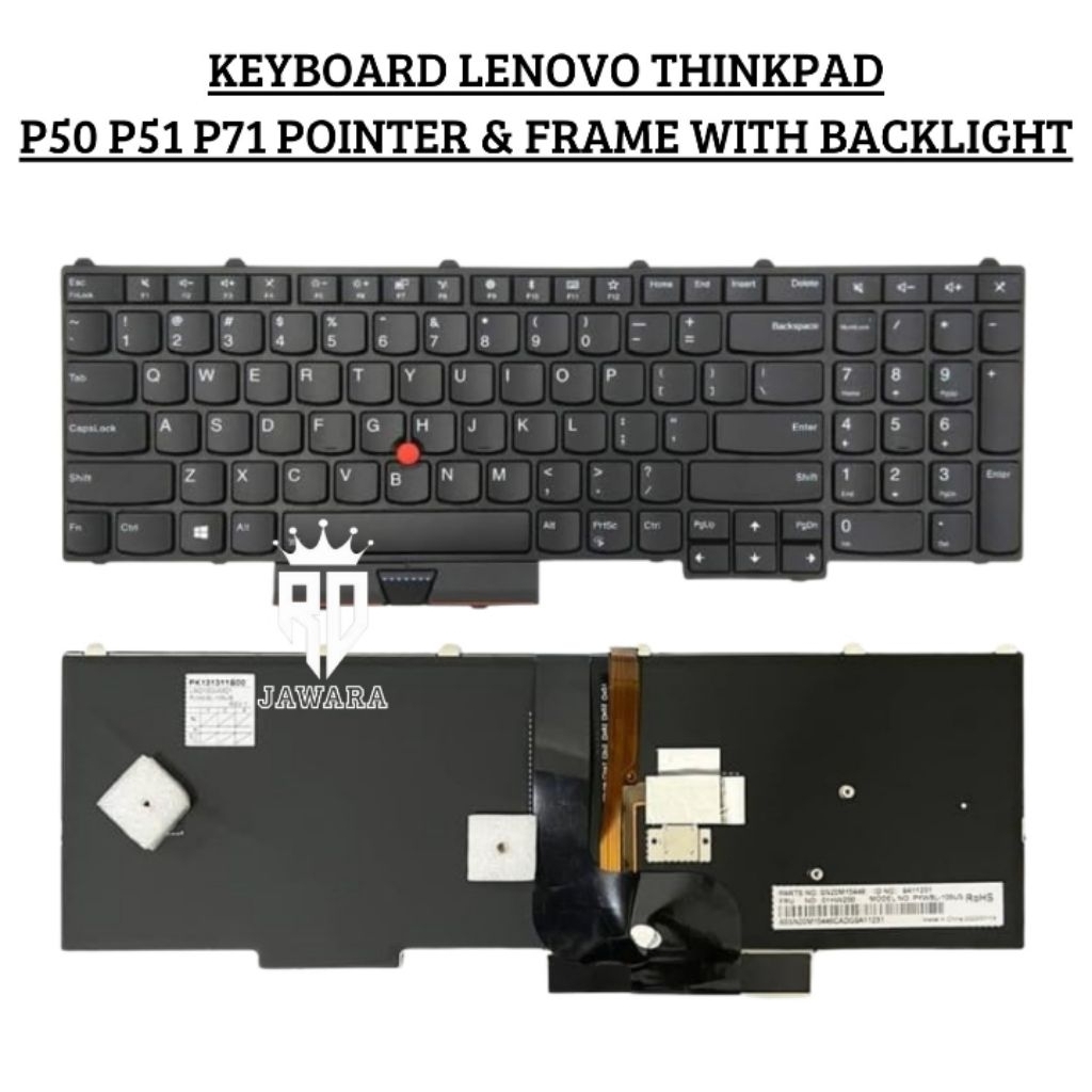 KEYBOARD LAPTOP IBM THINKPAD P50 P51 P70 00PA288 LAYOUT MOBILE WORKSTATION BACKLIGHT