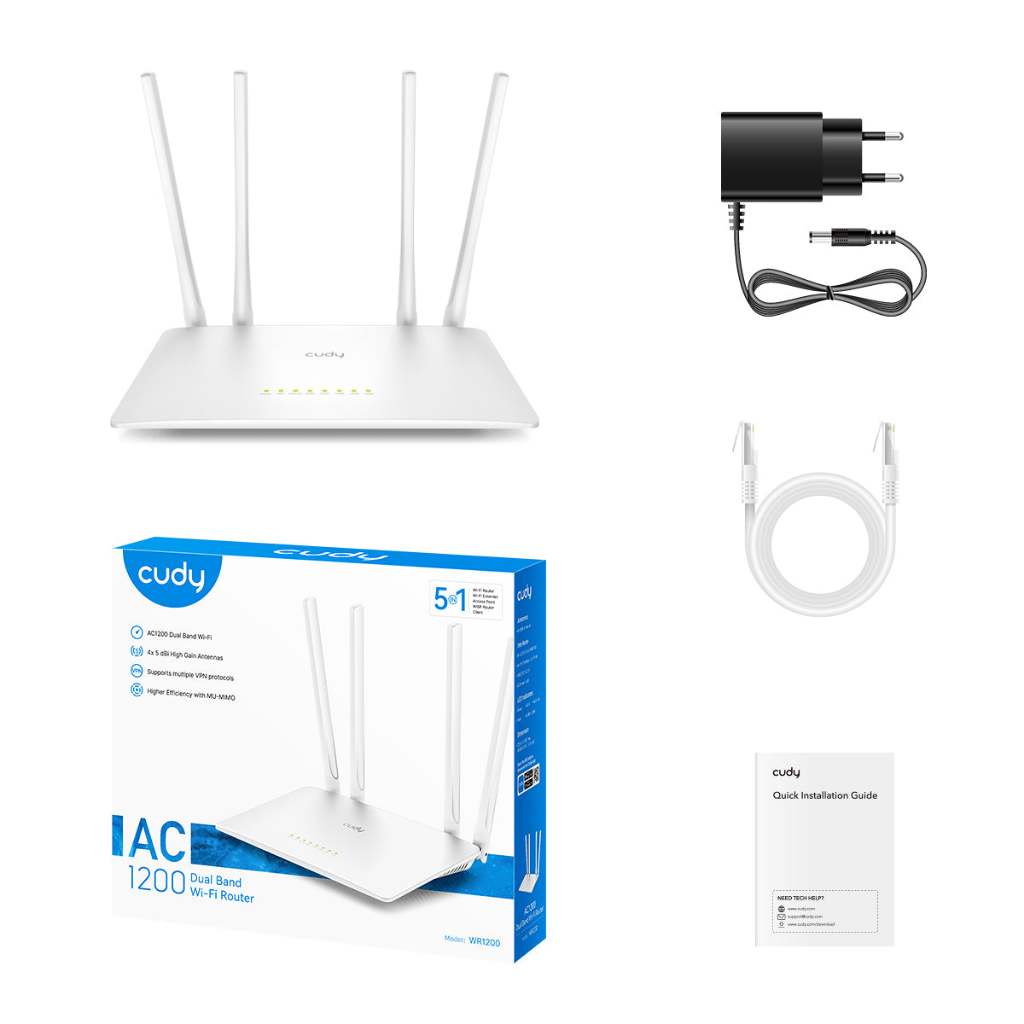 cudy WR1200 AC1200 Dual Band Wi-Fi Router