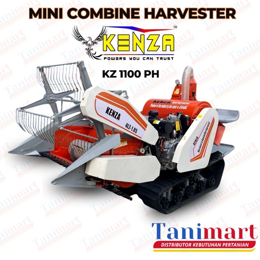MINI COMBINE HARVESTER KENZA KZ 1100 PH / COMBIE MINI / COMBIE MESIN PANEN PADO