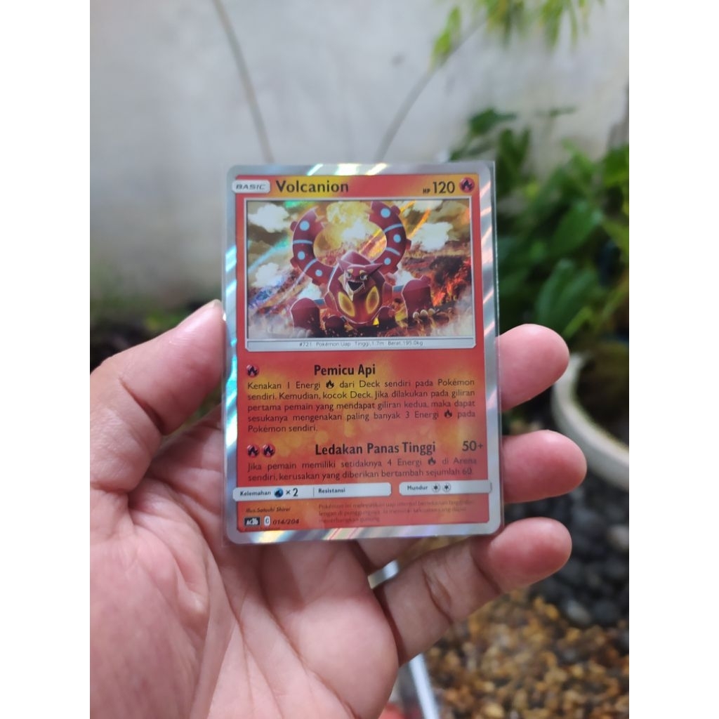 Kartu Pokemon TCG Indonesia Volcanion Foil AC3b 014/204