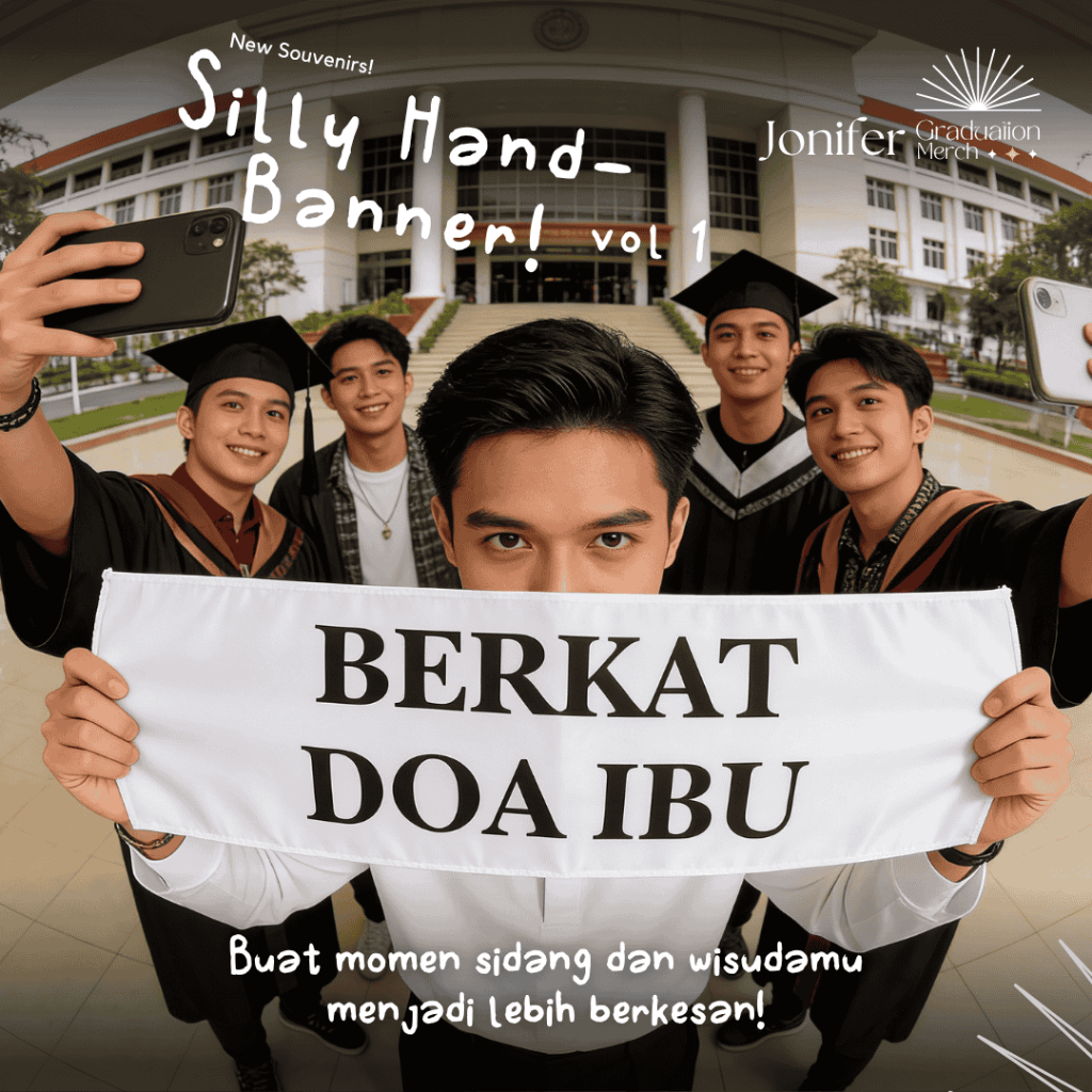 Silly Hand-Banner vol. 1 – Banner Wisuda Unik & Lucu