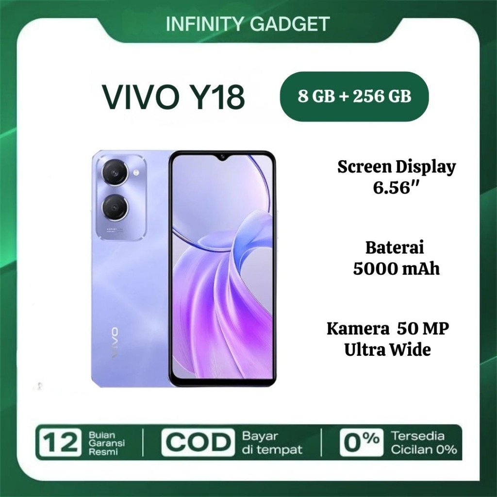 HP VIVO Y18 5G RAM 8/256GB fullset Bergaransi 99%BARU