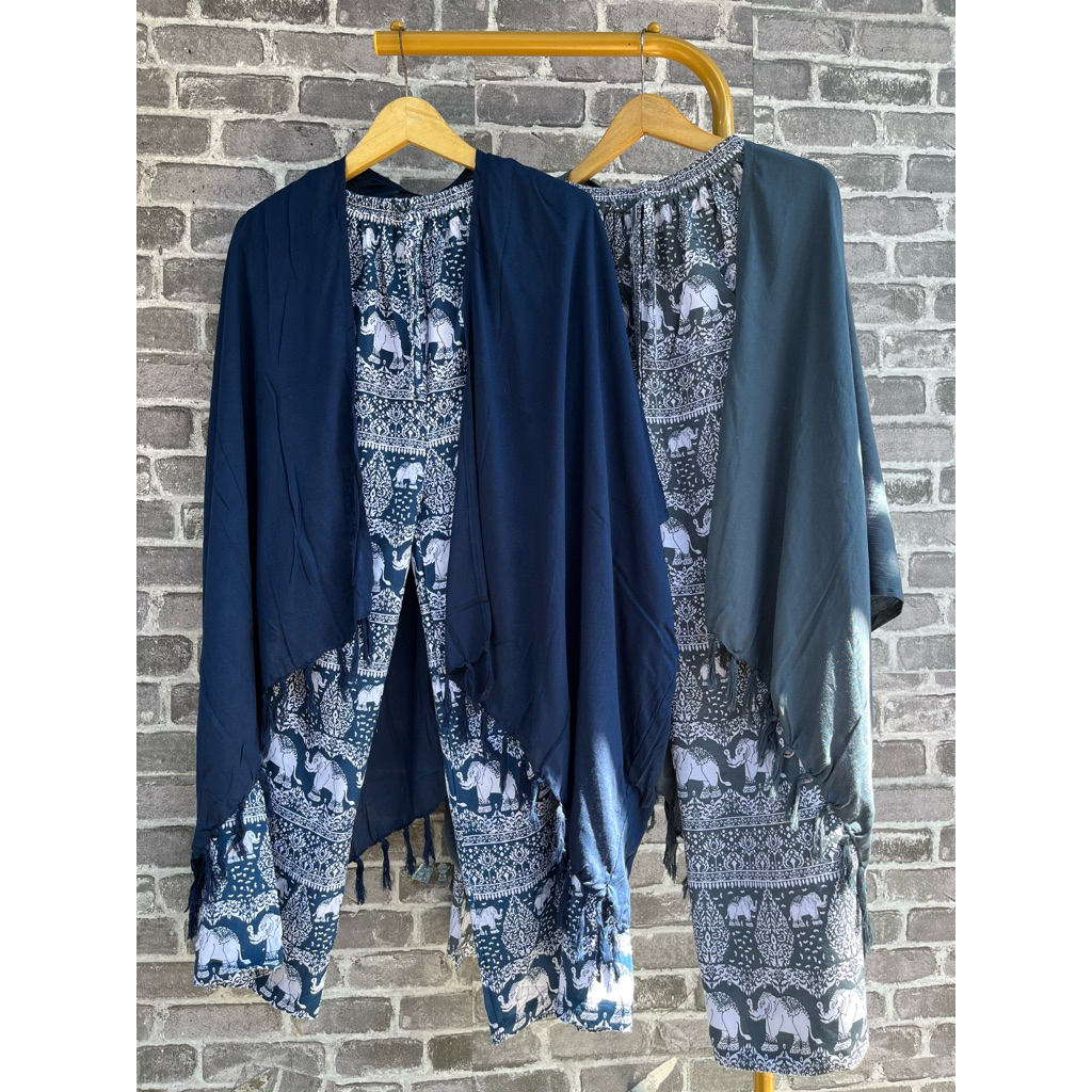 REBECCA SET KULOT BALI || SET KULOT MOTIF OUTER POLOS