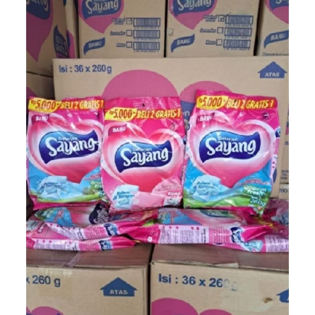 Detergent Sayang 1 Dus isi 36 Pcs x 220gr