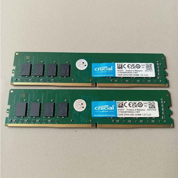 ram ddr4 64gb 2x32gb 3200mhz crucial
