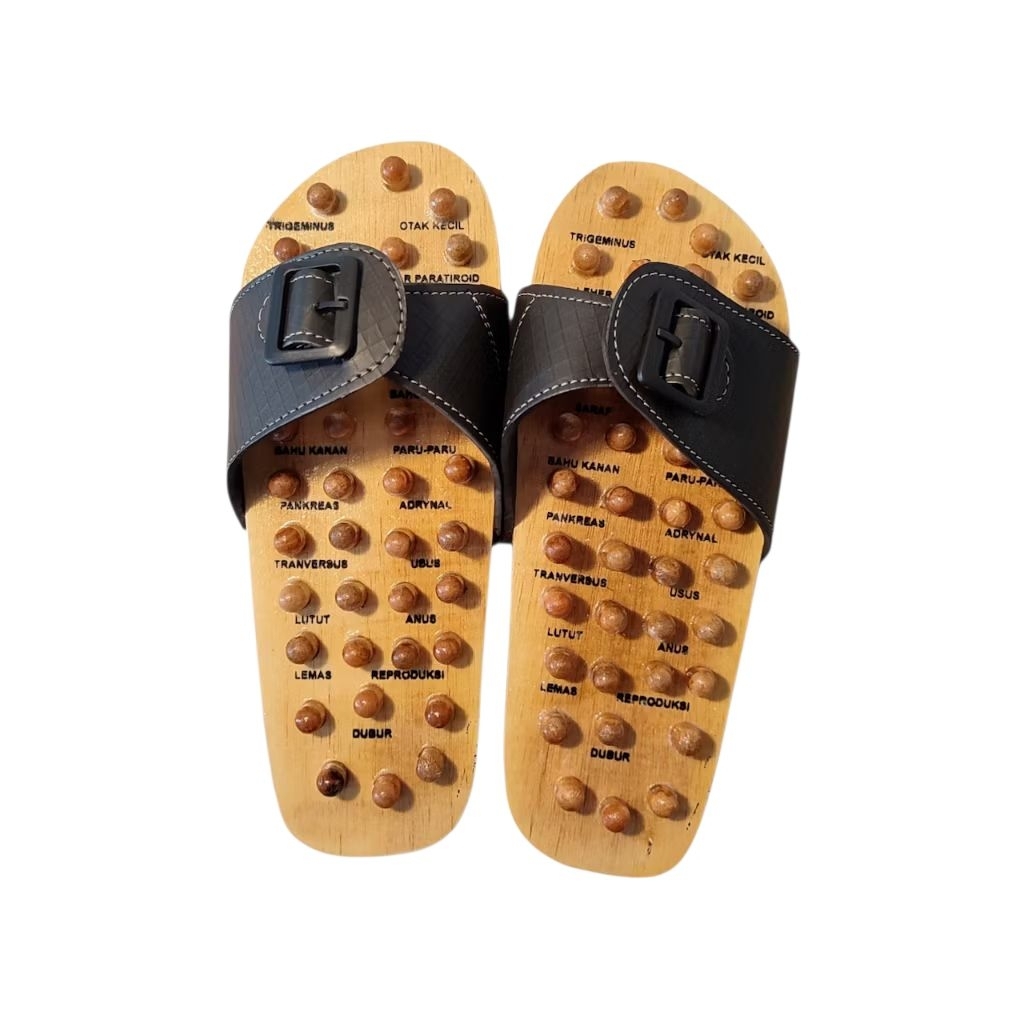 SANDAL REFLEKSI KAYU / SANDAL TERAPI REPLEKSI PRIA WANITA / SANDAL REMATIK KAYU  / SANDAL TERAPI BAK